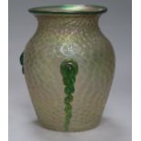 A Art Nouveau iridescent glass vase