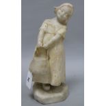 A marble sculpture of a peasant girl