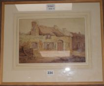 Attributed to David CoxwatercolourStudy of a cottage near Helston, Cornwallinitialled20 x 29cm