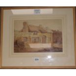 Attributed to David CoxwatercolourStudy of a cottage near Helston, Cornwallinitialled20 x 29cm