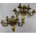 A pair of ormolu wall sconces