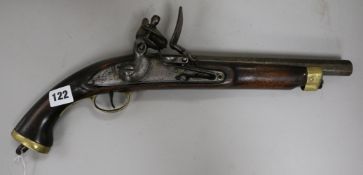 A Continental flintlock pistol