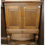 A Danish cabinet on stand, W.112cm