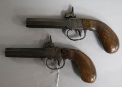 A pair of pocket pistols, Bates of London