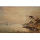 R CooperwatercolourCoastal landscapesigned18 x 28in.