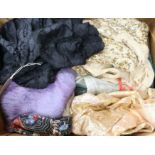 A quantity of various sequin and beaded 1920's and later dresses, etc.