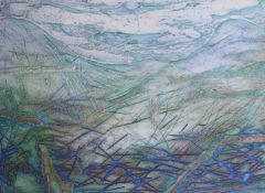 Brenda HartillcollagraphStormlands VIsigned and dated 199432 x 43cm