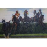 William Nassau (1926-2001)oil on boardFour Riders, One Riderlesssigned19.5 x 29.5in.