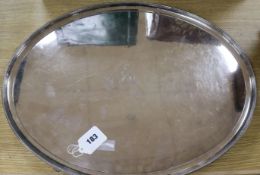 An 18th century oval plated salver