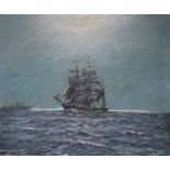 R M Wilsonoil on canvasMoonlit seascape with sailing shipsigned20 x 24in.