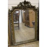 A gilt frame mirror, W.82cm