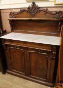 A Victorian rosewood chiffonier, W.106cm