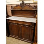 A Victorian rosewood chiffonier, W.106cm