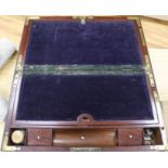 A Regency mahogany brass writing slope