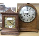 Two mantel clocks