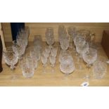 A quantity of various suites of Waterford Powerscourt patterned glassware (39)