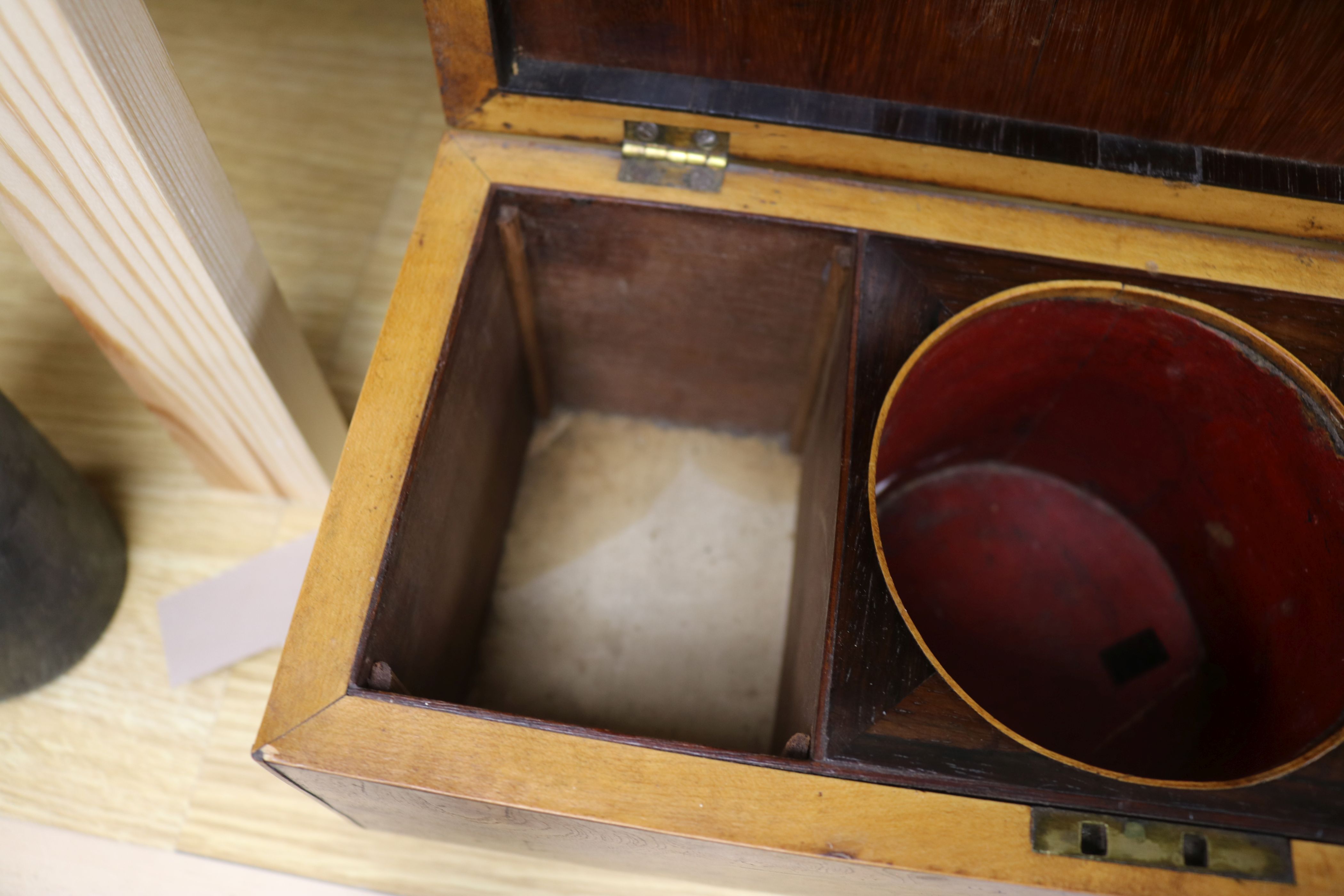 A Regency burr yew tea caddy - Image 5 of 6