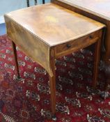 A George III mahogany and marquetry butterfly wing pembroke table