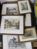 Robert AustinetchingThe Horse of Ostend, signed, 6 x 7.5in., with a group of other assorted etchings