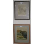 Charles Knight (1901-1990)2 watercolours'A glimpse of Arundel Park' and 'Sussex Beaches'one