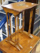 A nest of two painted satinwood tea tables W.45cm