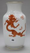 A Meissen 'Red Dragon' vase