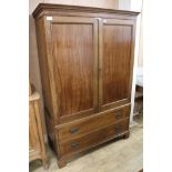 A mahogany wardrobe, W.119cm