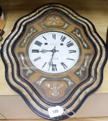 A French inlaid wall clock