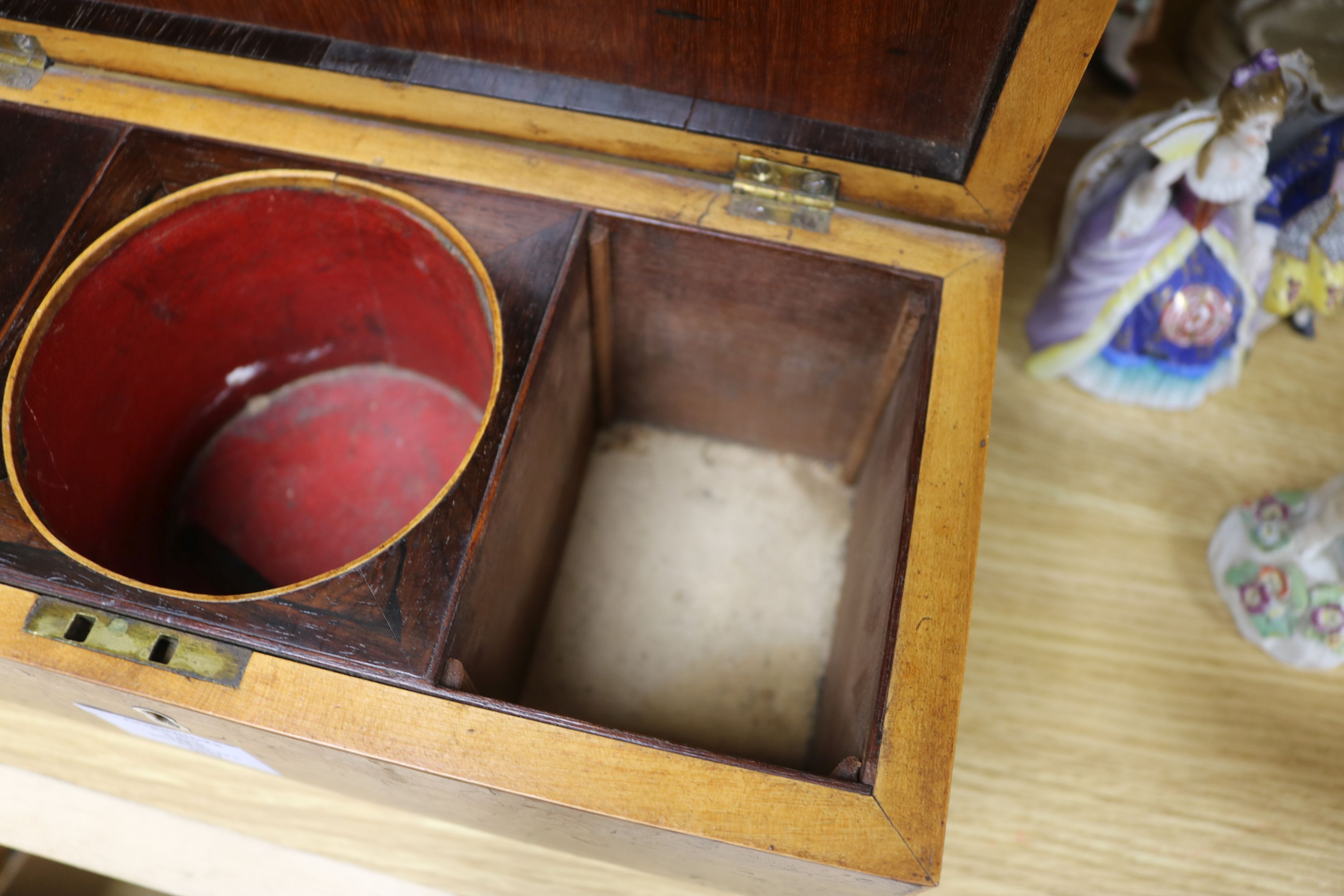 A Regency burr yew tea caddy - Image 4 of 6