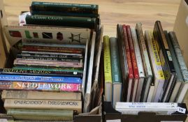 A quantity of books on embroidery, needlework, etc.