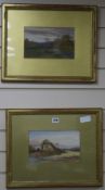 Edgar John Varley (1839-1888)pair of watercoloursRustic landscapes15 x 25cm