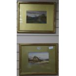 Edgar John Varley (1839-1888)pair of watercoloursRustic landscapes15 x 25cm