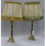 A pair of table lamps