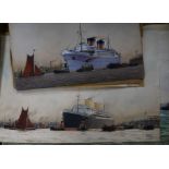 Herbert Touzeau Ahier5 watercoloursMarine subjectssigned and dated c.1960largest 10.75 x 14.75in.