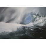 Peter Westcottoil on canvas'Eye of the wave break'signed and dated '9690 x 120cm