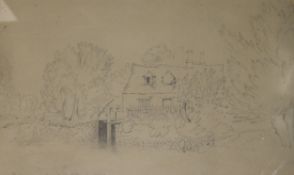 William Turner of Oxford (1789-1862)pencil drawingGudneys Mill, near Oxfordsigned and inscribed in