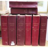 Thirteen leather bound volumes of The Evening Argus