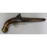 A Persian or Indian flintlock pistol