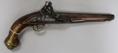 A Persian or Indian flintlock pistol