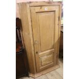 A pine corner cupboard, W.65cm