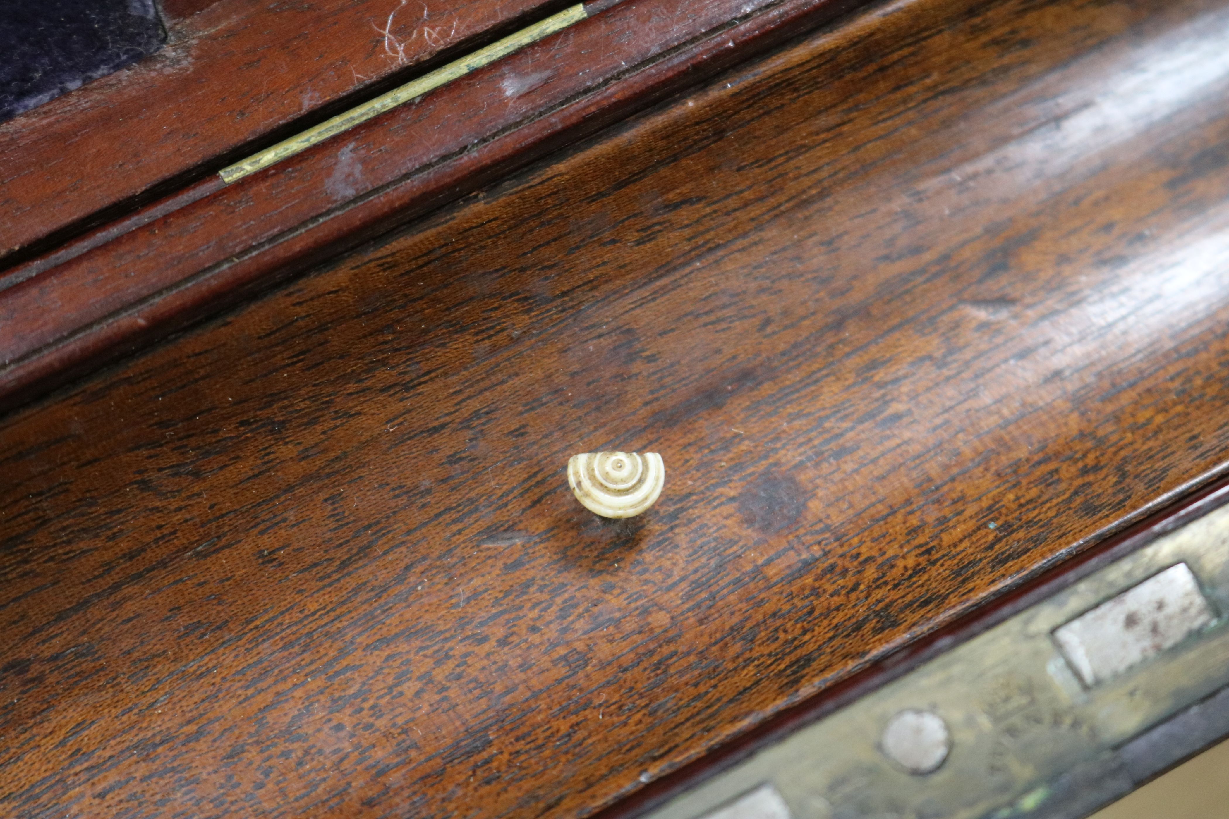 A Regency mahogany brass writing slope - Image 3 of 9