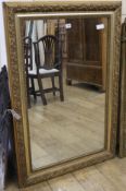 A gilt frame mirror, W.78cm