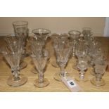 A collection of 19th and 20th century glasses