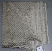 A white and silver Egyptian 1930's stole