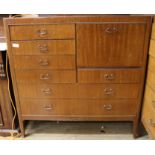 A 1940's mahogany large chest, W.114cm