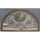 An 18th century French silk fan