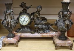 A clock garniture