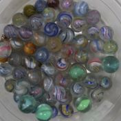 A collection of 19th century and later glass marbles