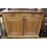 An Edwardian oak buffet, W.117cm