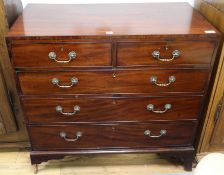 A George III mahogany chest of drawers, W.110cm